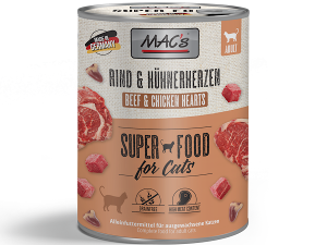 Mac's Katten Natvoer Blikjes 800g rundvlees & kippenharten